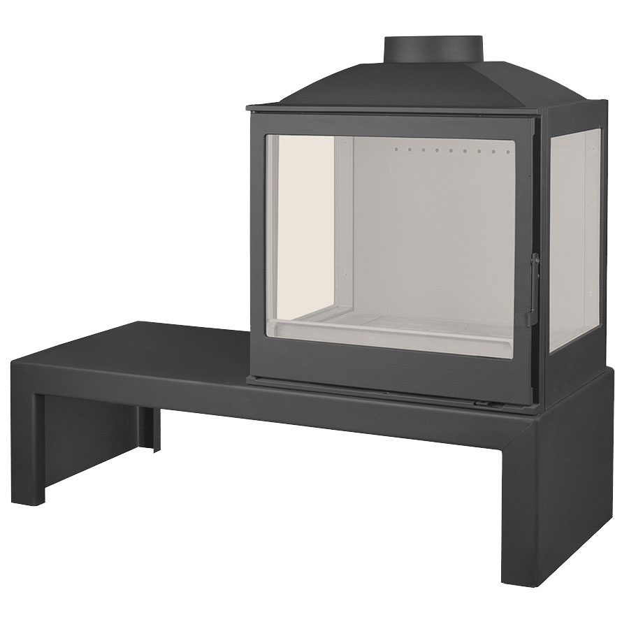 Печь Liseo Castiron LCI 5 GFLR Table (два боковых стекла)